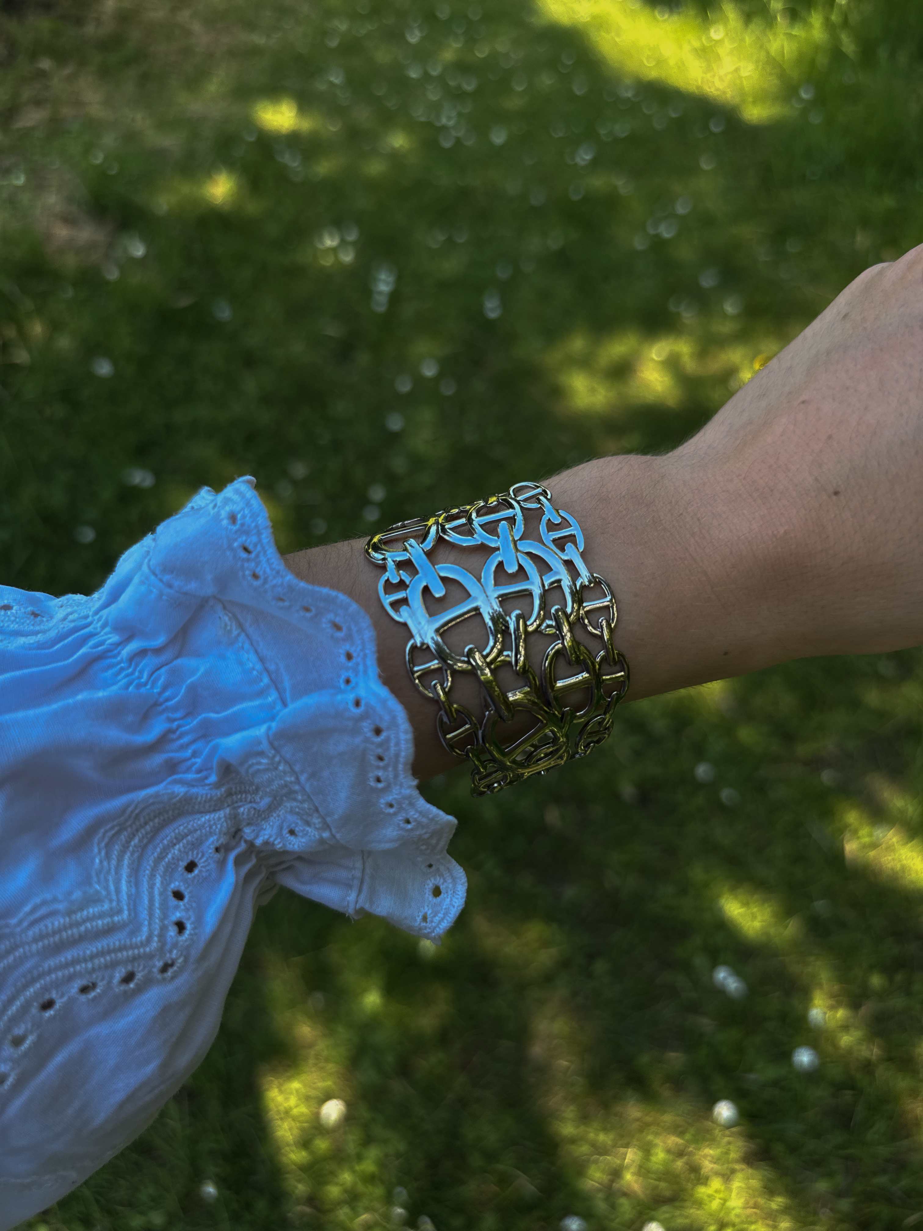 Bracelet manchette Émy • Argenté