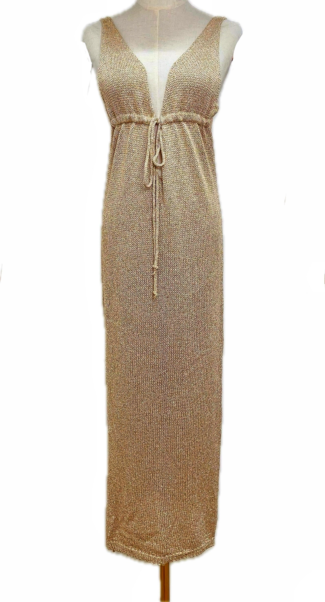 Robe crochet doré