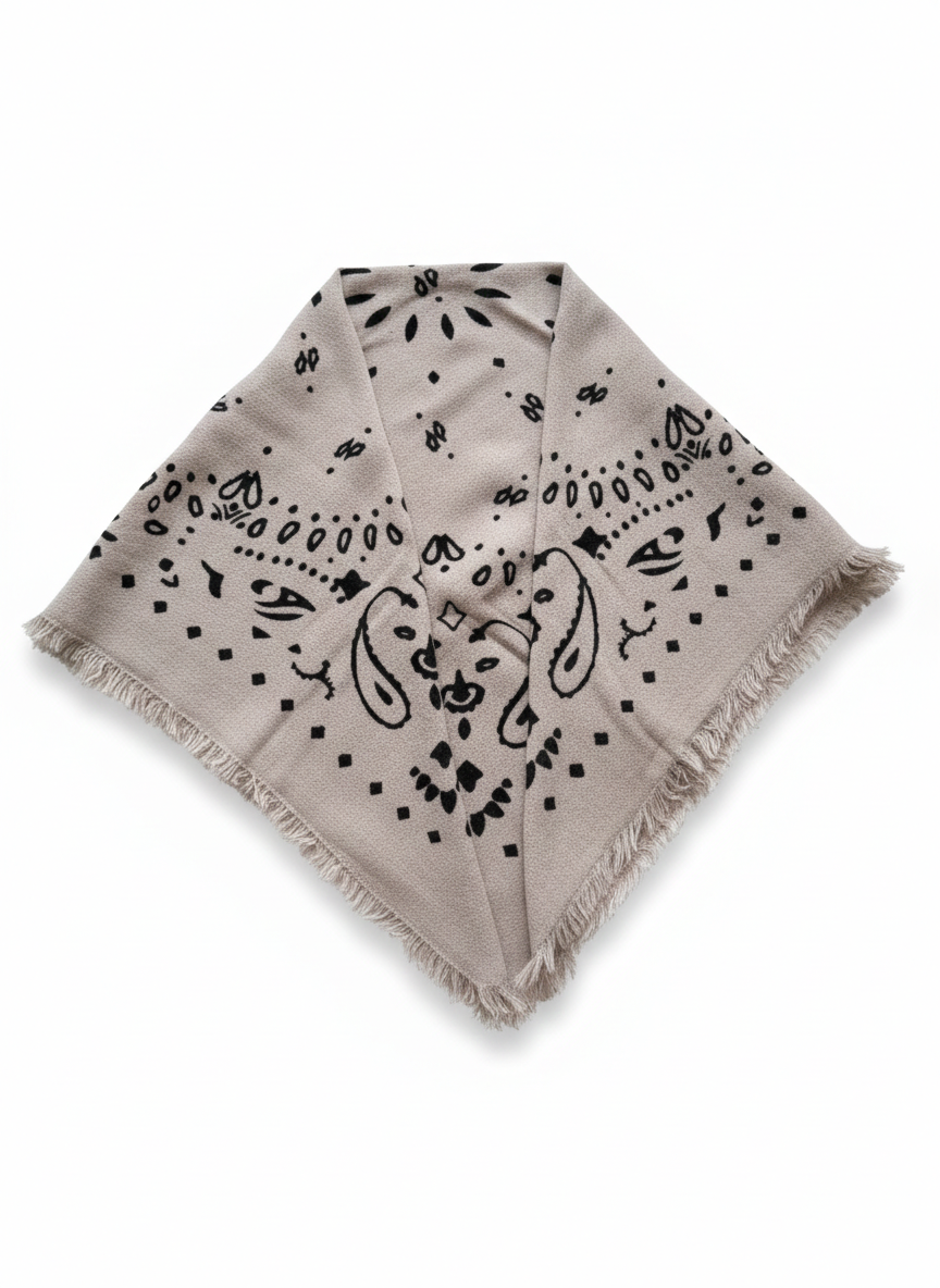 Bandana imprimé I Taupe